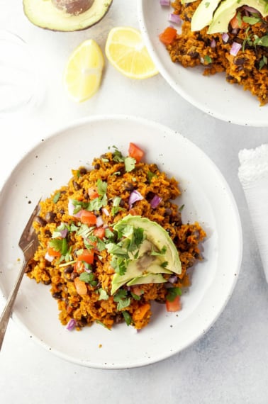 Vegan Burrito Bowl with Sweet Potato "Rice"