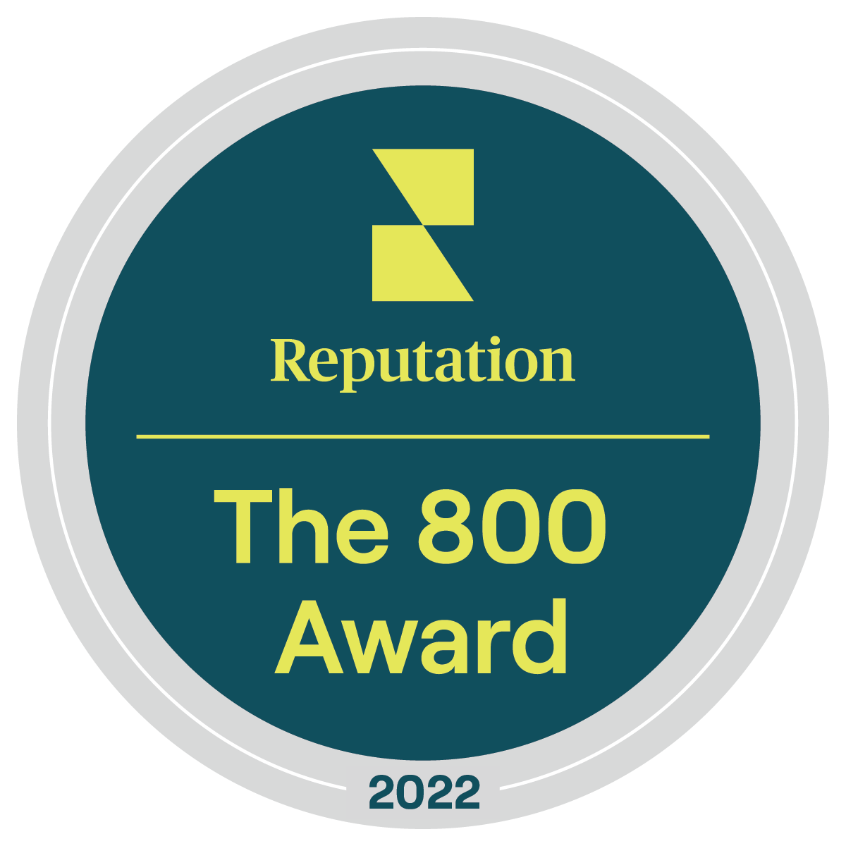 2022 Reputation The 800 Award logo